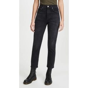 AGOLDE Riley High Rise Straight Crop Jeans